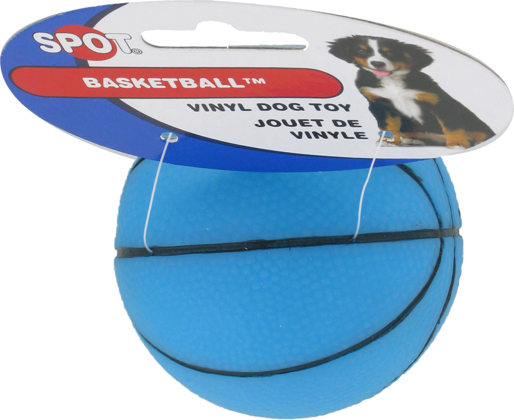 slide 4 of 4, SPOT Dog Toy Basketball Vinyl, 3 ct