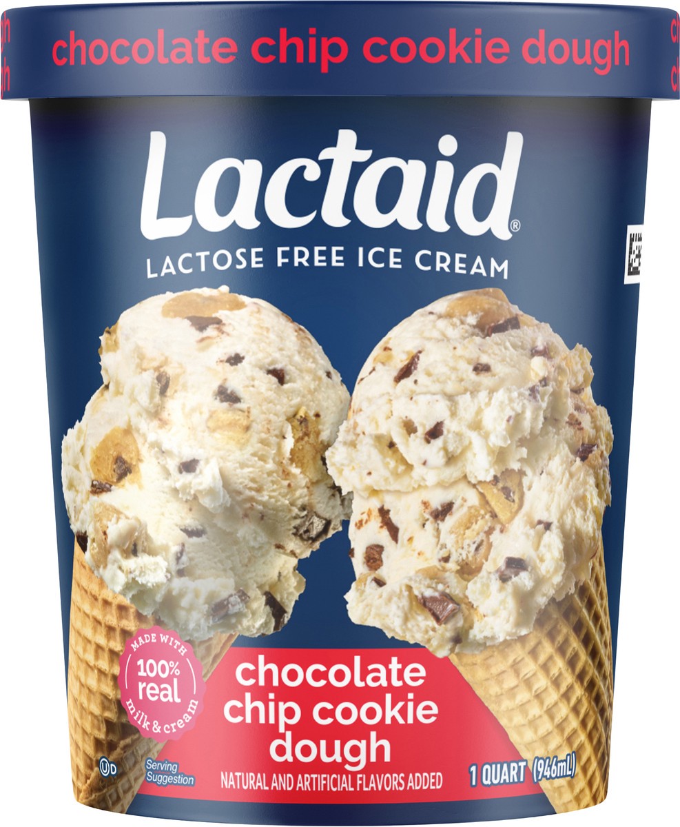 slide 2 of 9, Lactaid Chocolate Chip Cookie Dough Ice Cream, 1 Quart, 1 qt