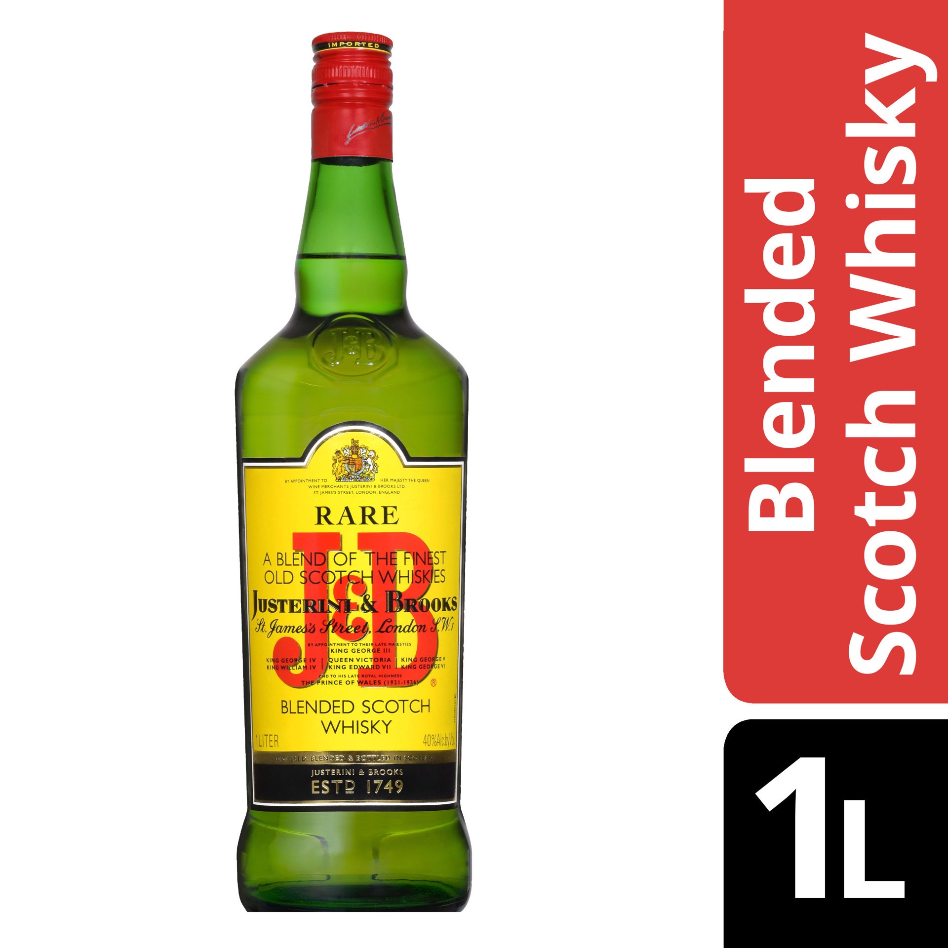 slide 1 of 3, J&B Rare Blended Scotch Whisky, 1 L, 1 liter