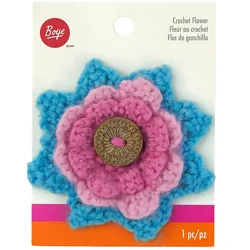 Boye Crochet Flower Applique 3"