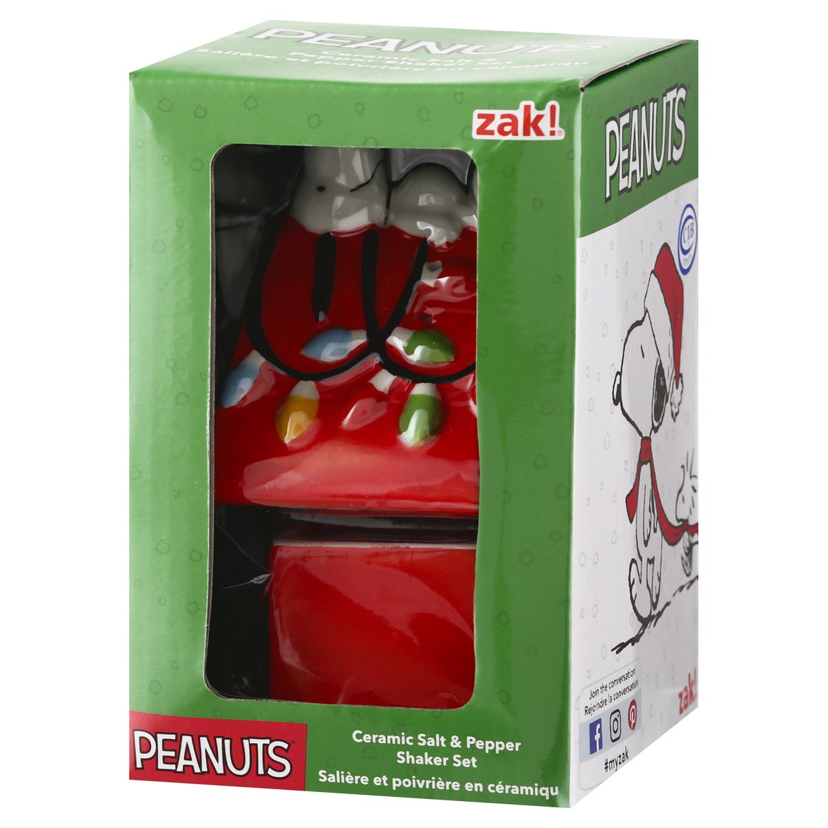 slide 4 of 10, Zak! Designs Ceramic Peanuts Salt & Pepper Shaker Set 1 ea, 1 ct
