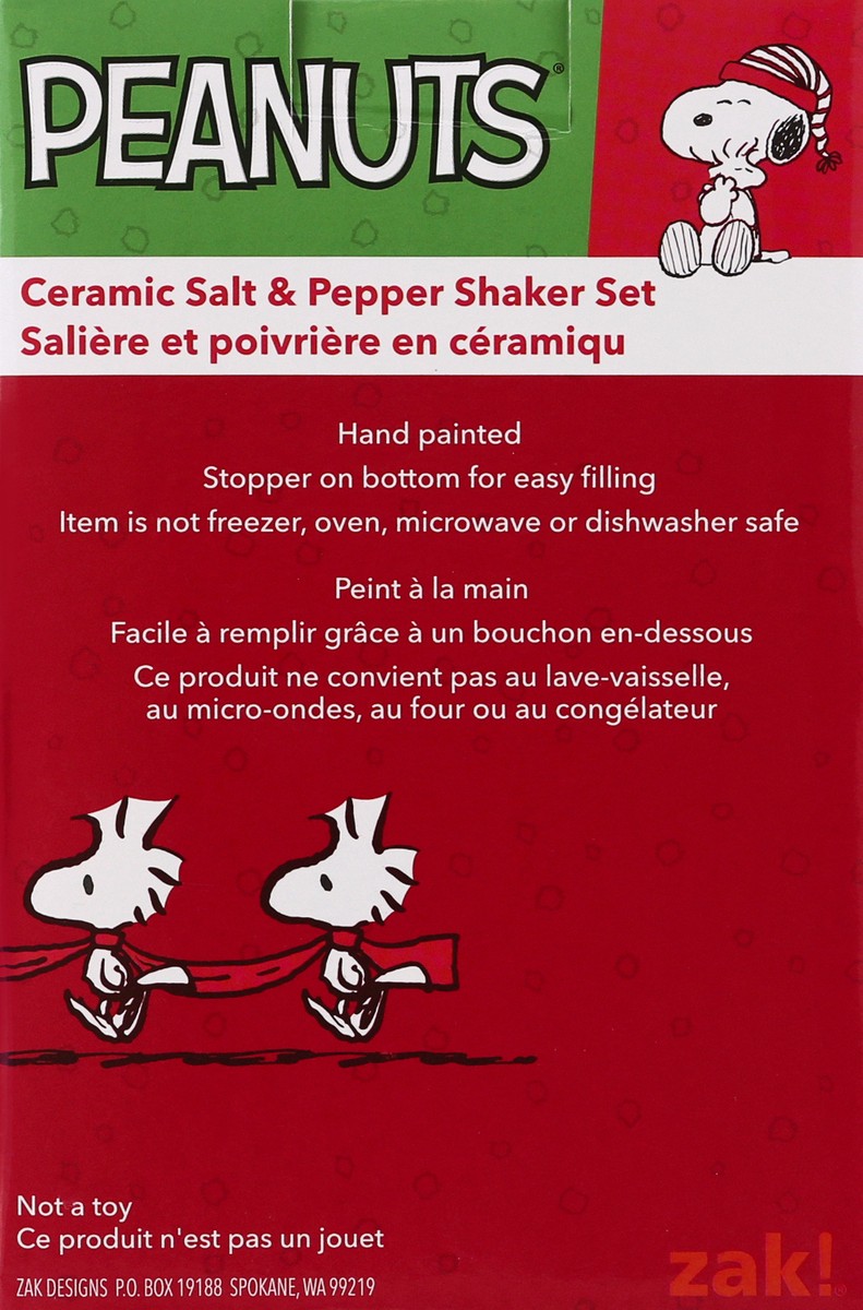 slide 5 of 10, Zak! Designs Ceramic Peanuts Salt & Pepper Shaker Set 1 ea, 1 ct
