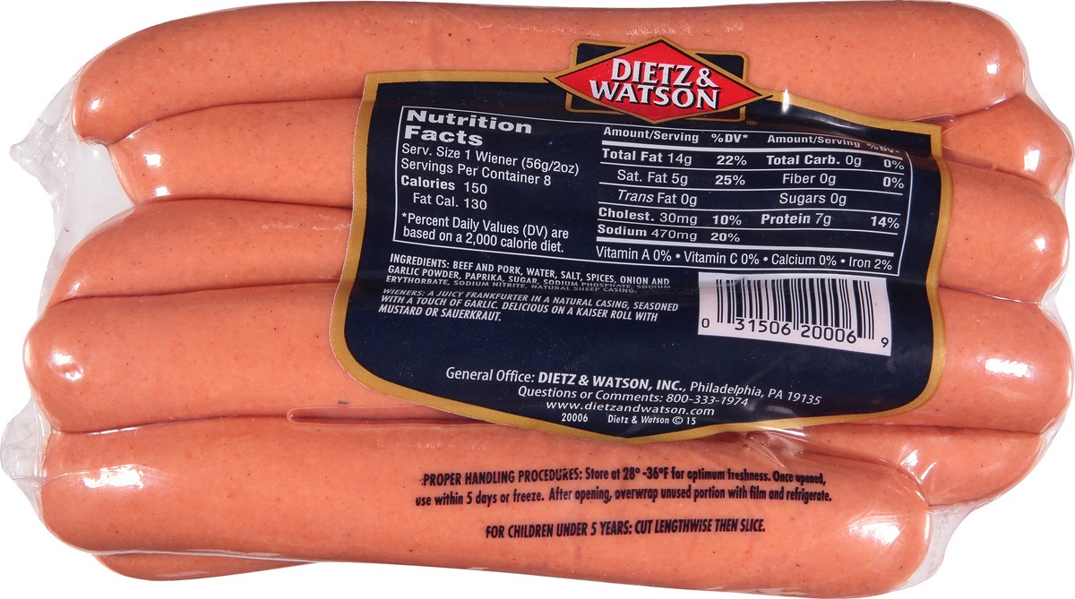 slide 8 of 12, Dietz & Watson Black Forest Wieners 16 oz, 16 oz