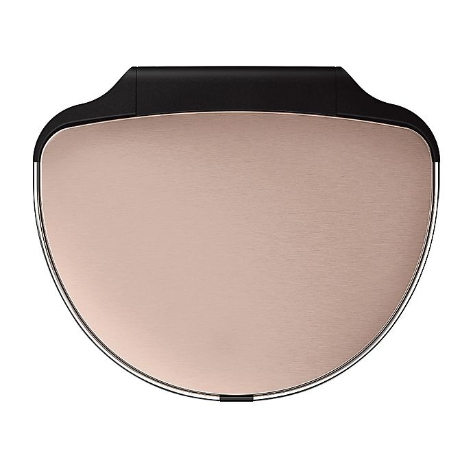 slide 4 of 4, simplehuman Fingerprint-Proof Semi-Round Sensor Trash Can - Rose Gold, 45 liter