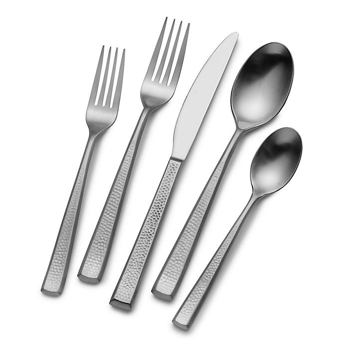 slide 1 of 1, Towle Mea Hammered Flatware Set, 20 ct