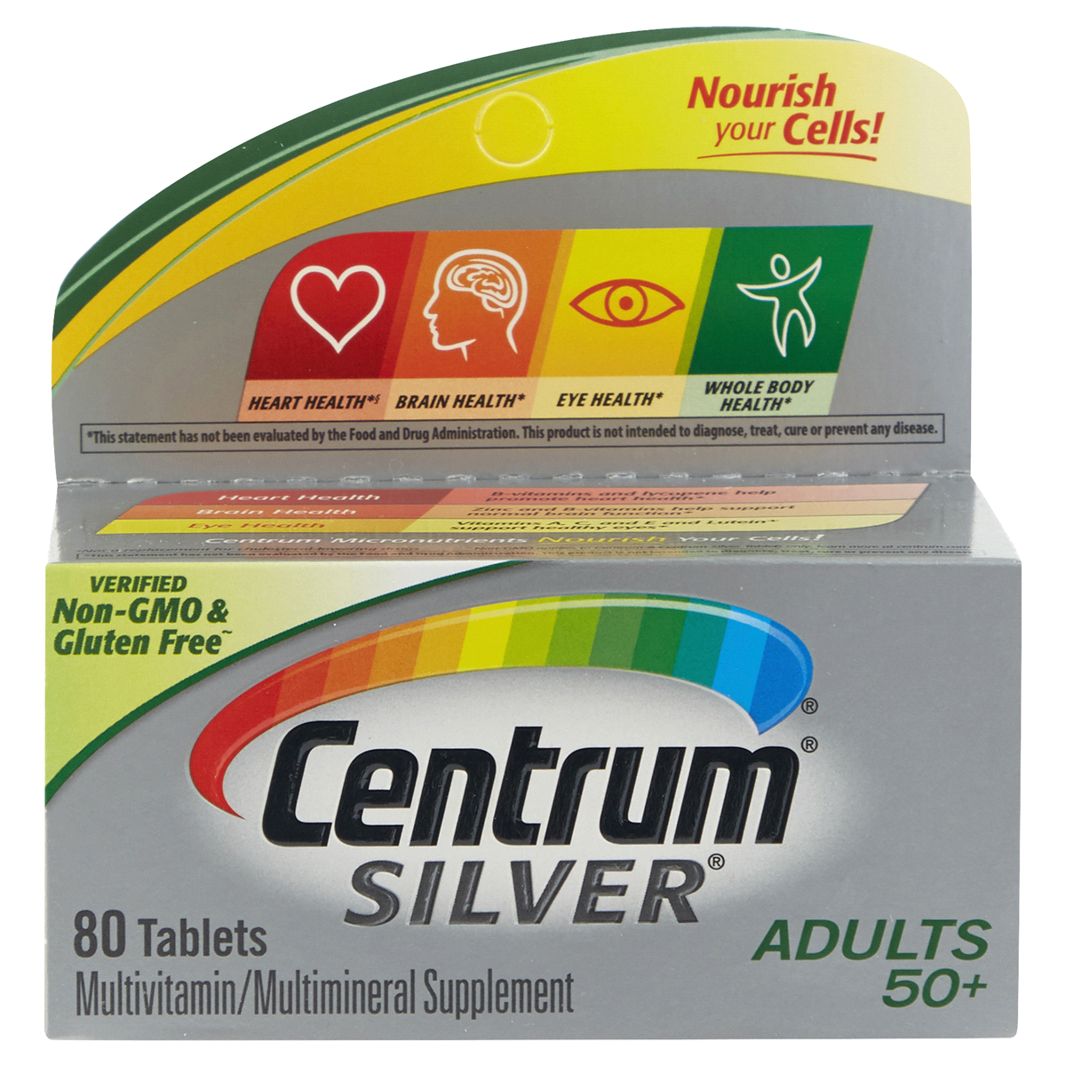 slide 1 of 4, Centrum Silver Adults Multivitamin, 80 ct