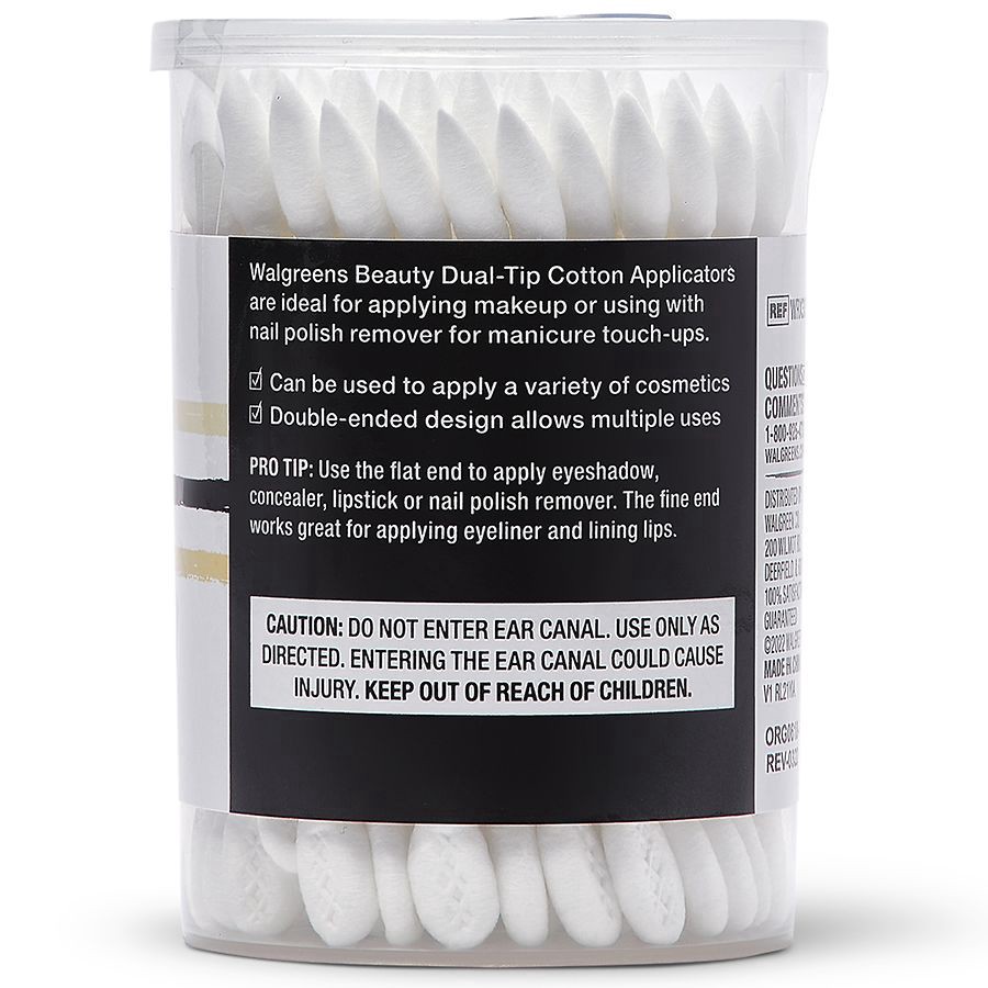 slide 2 of 2, Walgreens Dual-Tip Cotton Applicators, 80 ct