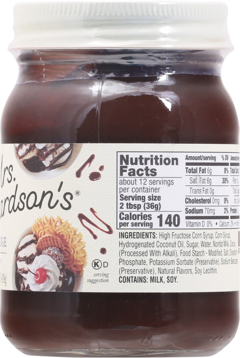 slide 13 of 14, Mrs. Richardson's Hot Fudge Dessert Sauce 15.5 oz, 15.5 oz