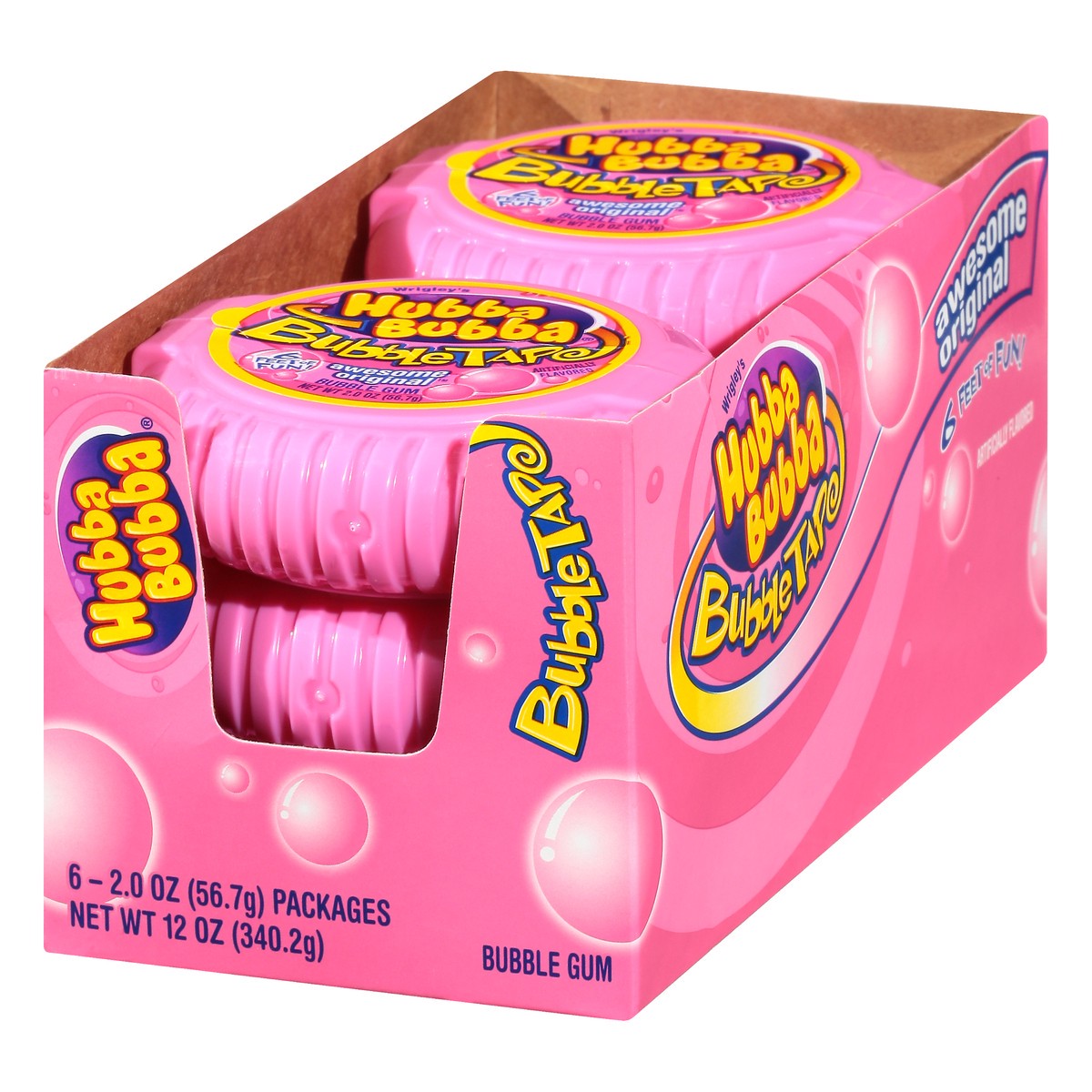 slide 3 of 9, Hubba Bubba Bubble Tape Awesome Original Bubble Gum 6 ea, 6 ct