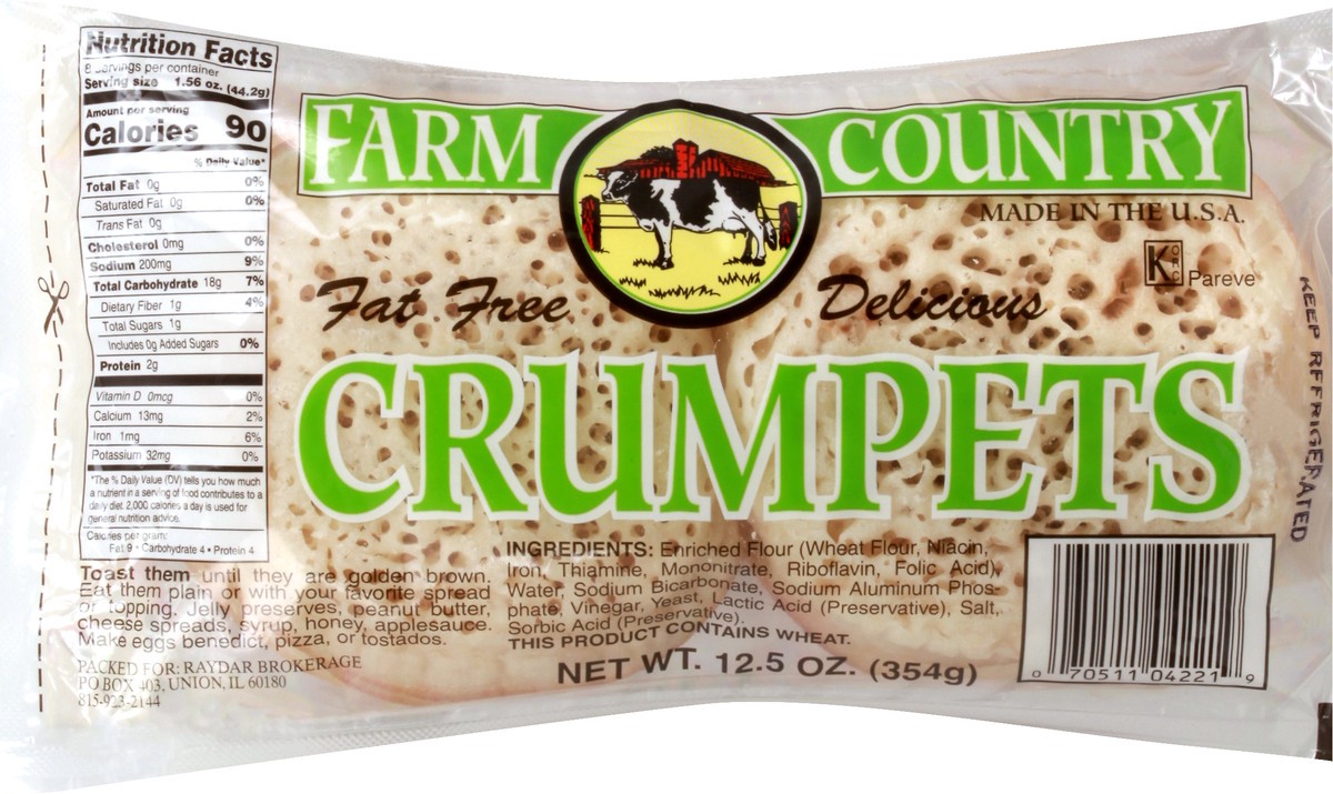 slide 7 of 8, Farm Country Crumpets - Plain, 12 oz