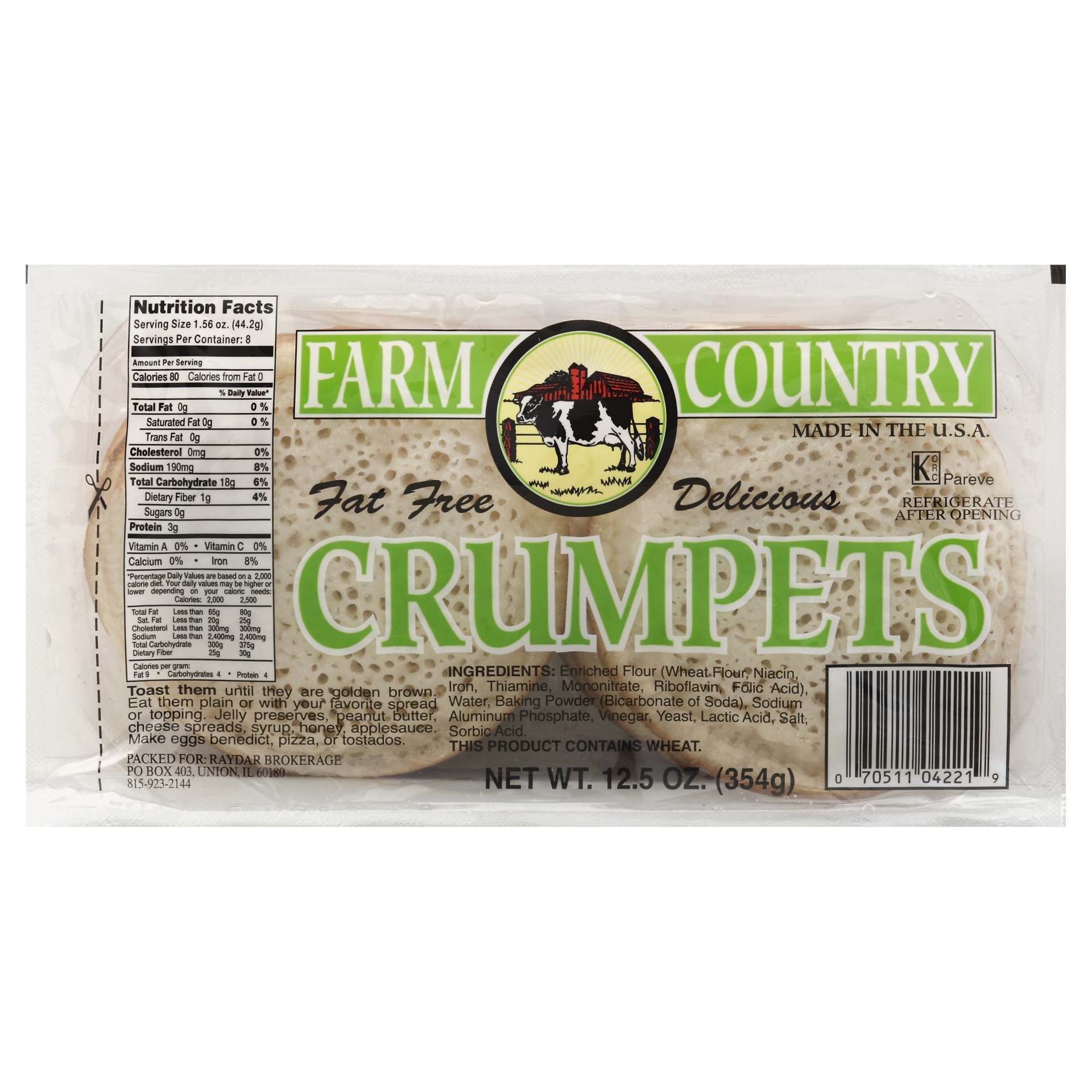 slide 1 of 8, Farm Country Crumpets - Plain, 12 oz