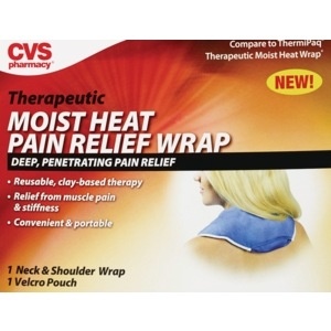 slide 1 of 1, Cvs Health Moist Heat Pain Relief Wrap, Neck And Shoulder, 1 ct