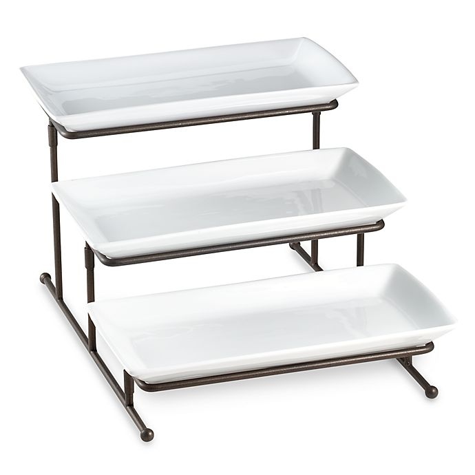 slide 1 of 1, B. Smith 3-Tier Swivel Step Server, 1 ct