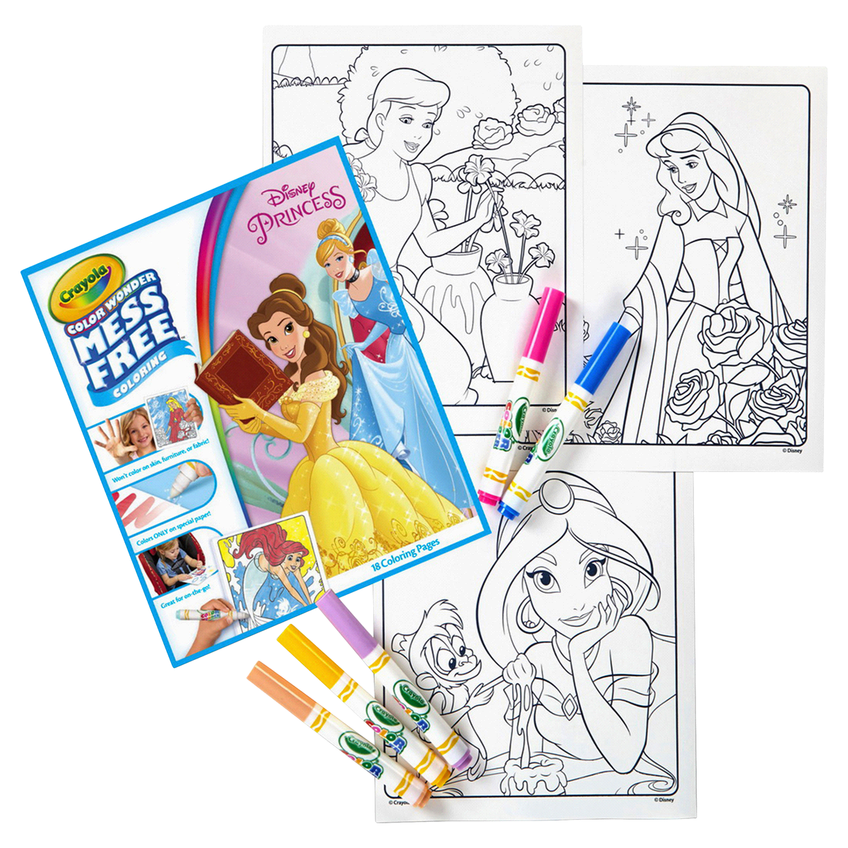 slide 3 of 7, Crayola Disney Princess Color Wonder Coloring Kit, 1 ct