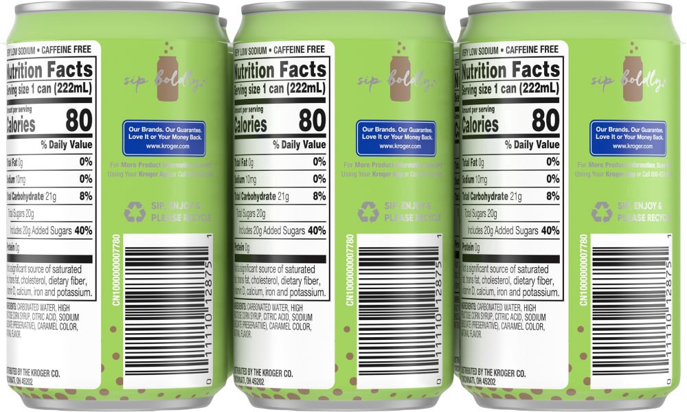 slide 2 of 2, Kroger Big K Ginger Ale Mini Caffeine Free Cans, 6 ct; 7.5 fl oz