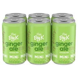 Kroger Big K Ginger Ale Mini Caffeine Free Cans