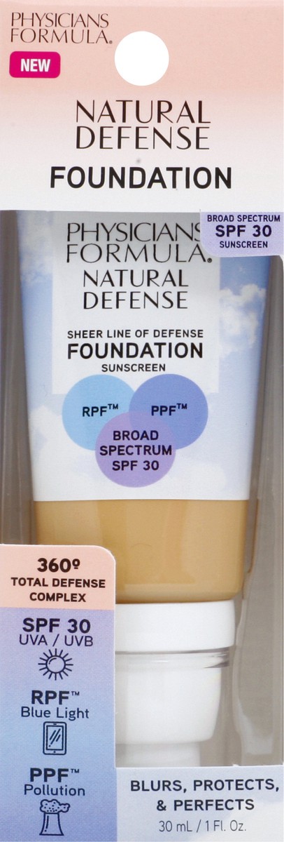 slide 5 of 9, Physicians Formula Physician's Formula Physicians Formula Natural Defense Medium Foundation Spf 30, 1 oz