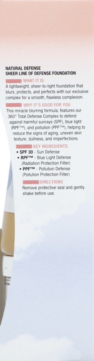 slide 7 of 9, Physicians Formula Physician's Formula Physicians Formula Natural Defense Medium Foundation Spf 30, 1 oz