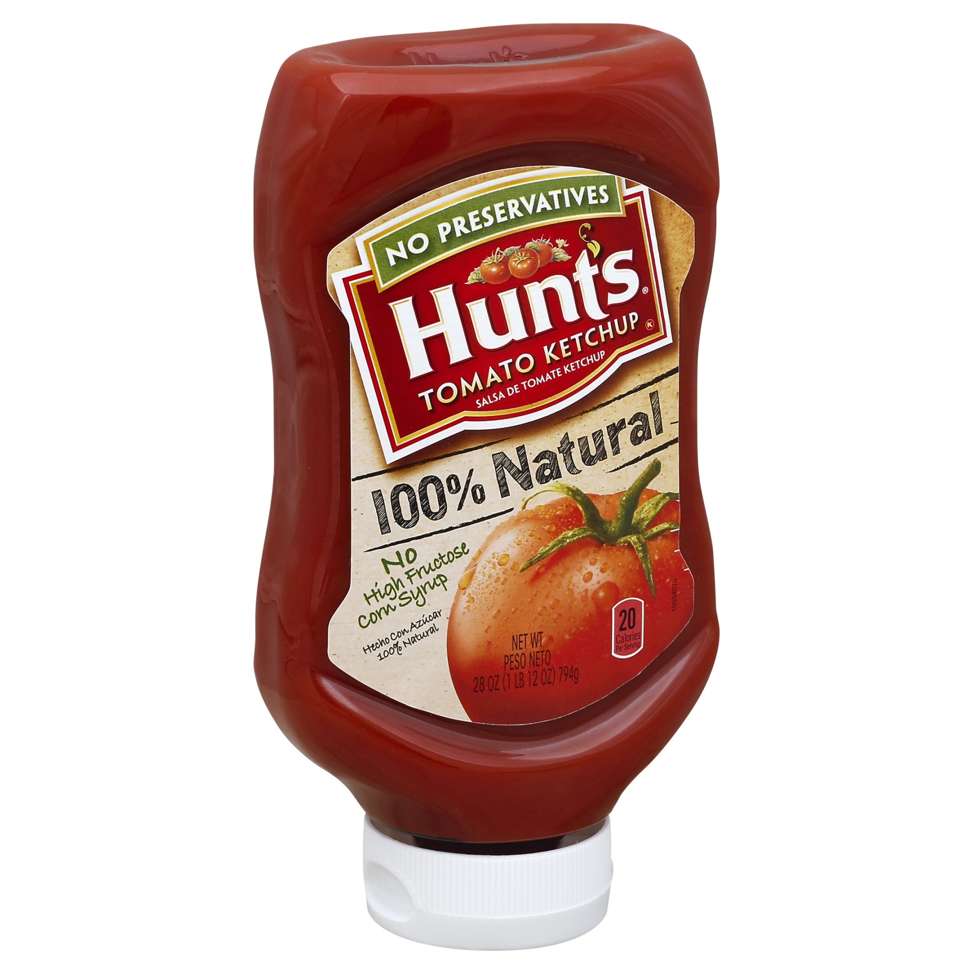 slide 1 of 2, Hunt's 100% Natural Tomato Ketchup, 28 oz