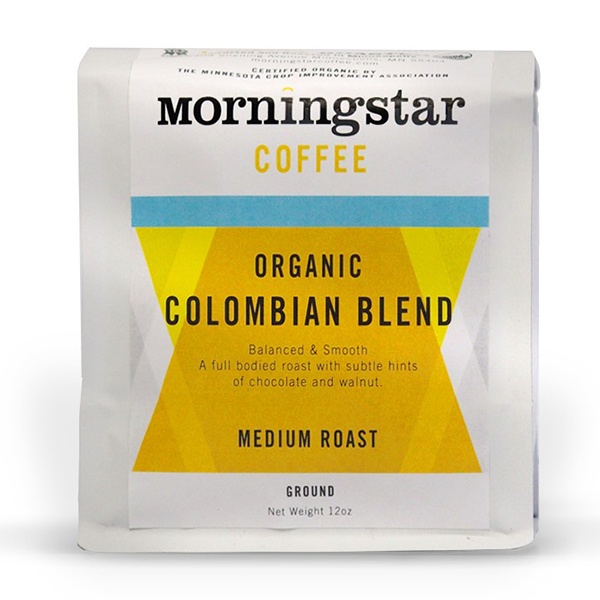 slide 1 of 1, Morningstar Organic Coffee Colombian Blend - 12 oz, 