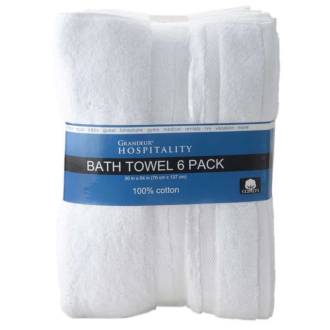 slide 1 of 1, Welspun Usa Inc Grandeur Hospitality Bath Towel, 6 ct