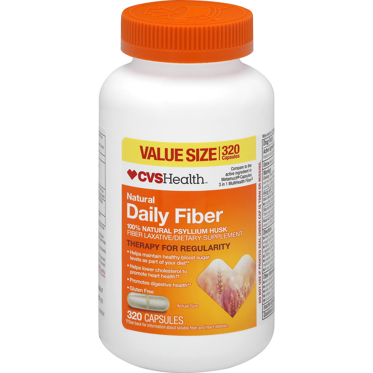 slide 8 of 10, CVS Health Natural Daily Fiber Capsules, 320 Ct, 1 ct