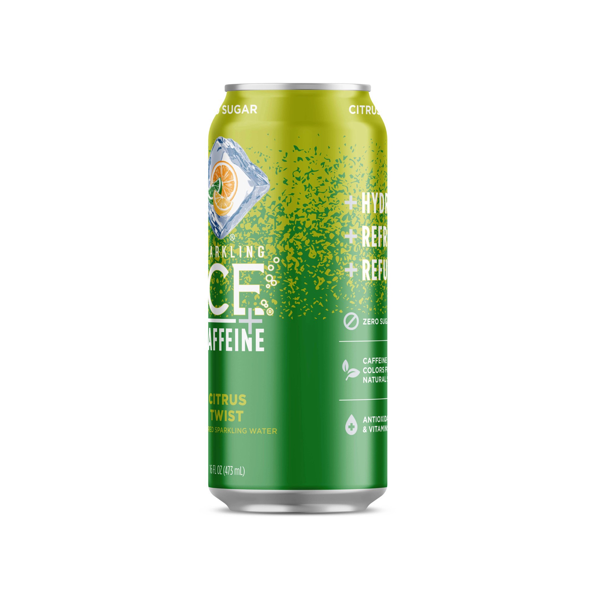 slide 8 of 9, Sparkling Ice +Caffeine Citrus Twist 16oz Can, 16 fl oz