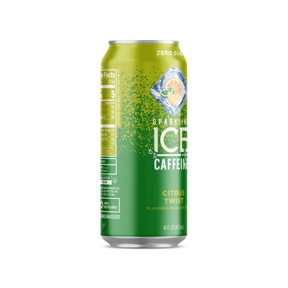 slide 6 of 9, Sparkling Ice +Caffeine Citrus Twist 16oz Can, 16 fl oz