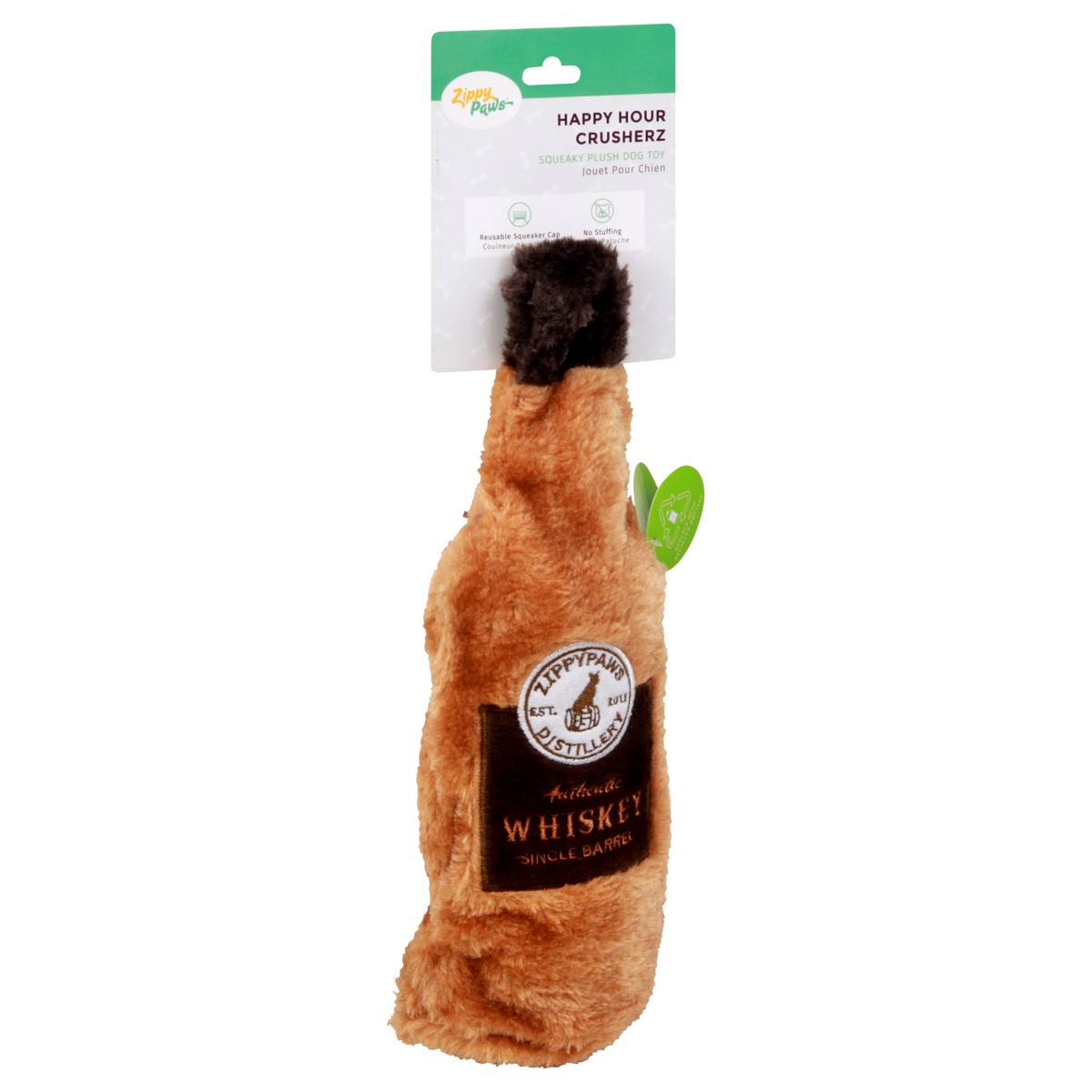 slide 5 of 11, Zippy Paws Happy Hour Crusherz Squeaky Plush Dog Toy 1 ea, 1 ct