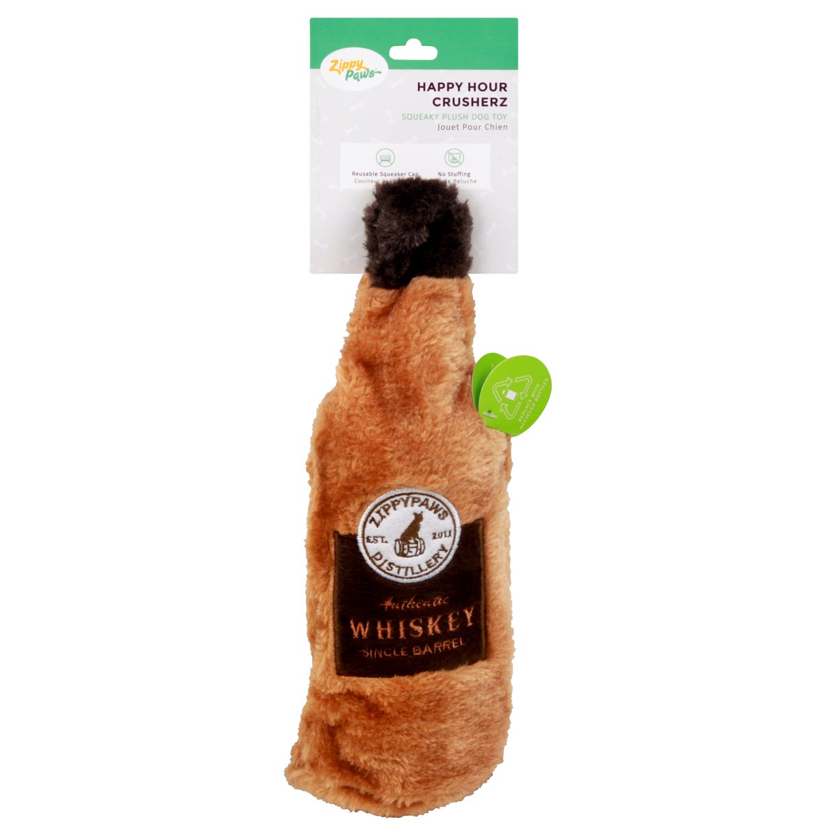 slide 8 of 11, Zippy Paws Happy Hour Crusherz Squeaky Plush Dog Toy 1 ea, 1 ct