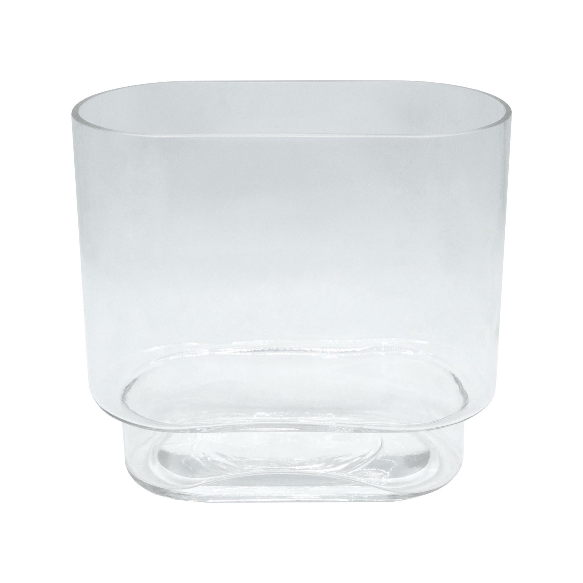 slide 2 of 2, 8" Clear Oval Glass Pedestal Vase By Ashland, 7.8 in x 7 in