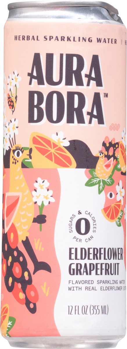 slide 3 of 9, Aura Bora Elderflower Grapefruit Sparkling Water- 12 fl oz,