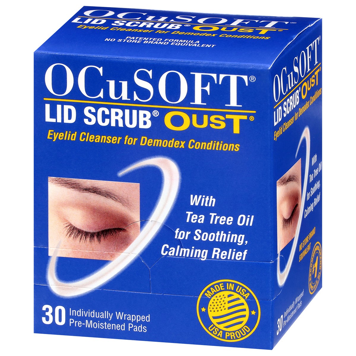 slide 4 of 13, OCuSOFT Lid Scrub Oust Pads Eyelid Cleanser 30 Each, 1 ct