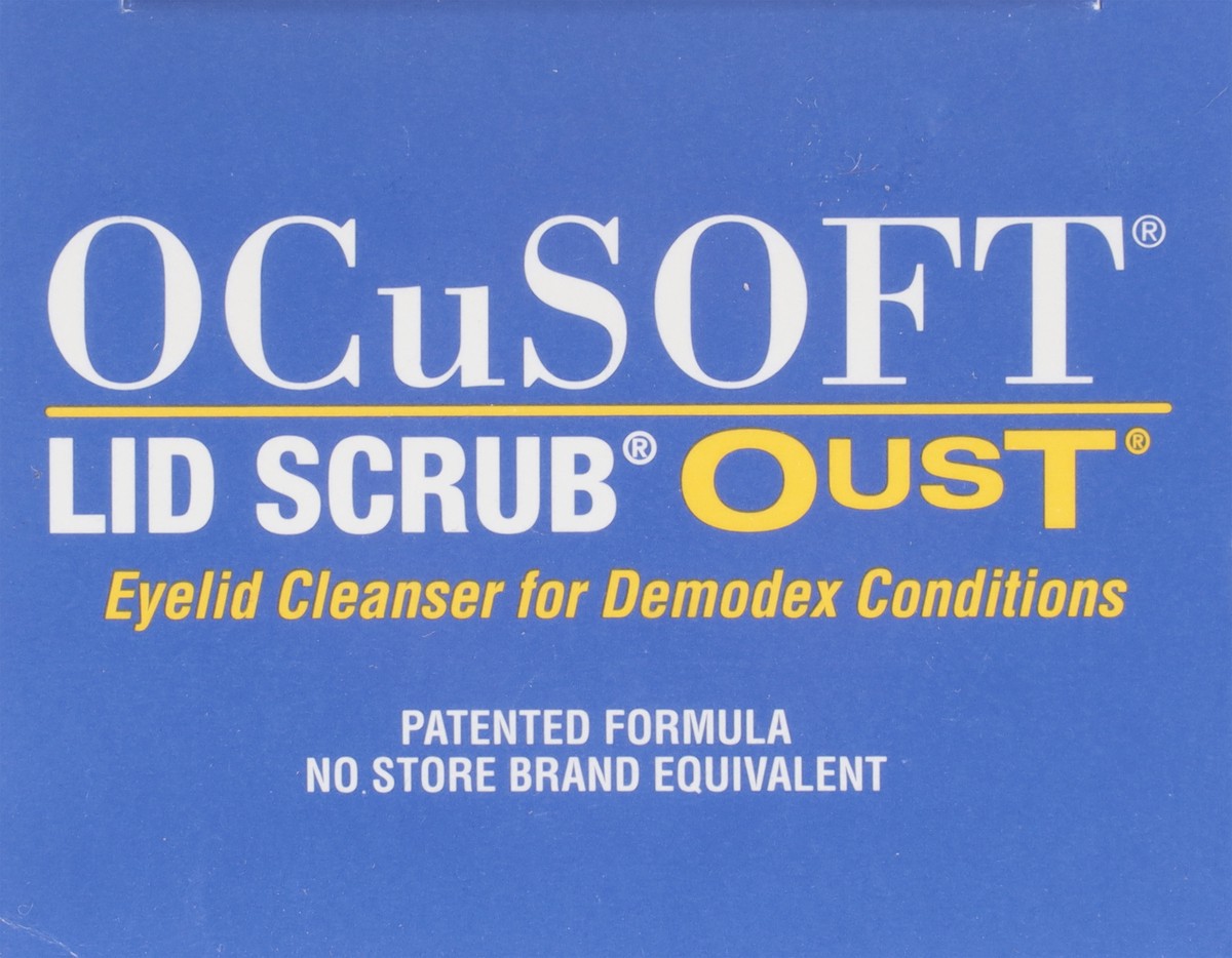 slide 10 of 13, OCuSOFT Lid Scrub Oust Pads Eyelid Cleanser 30 Each, 1 ct