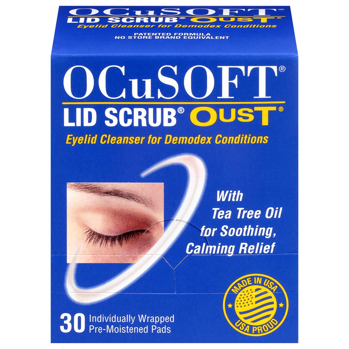 slide 1 of 13, OCuSOFT Lid Scrub Oust Pads Eyelid Cleanser 30 Each, 1 ct