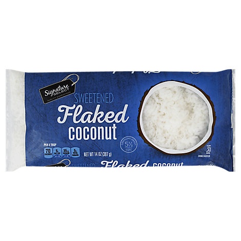 slide 1 of 1, Signature Select Flaked Coconut Sweetened, 14 oz