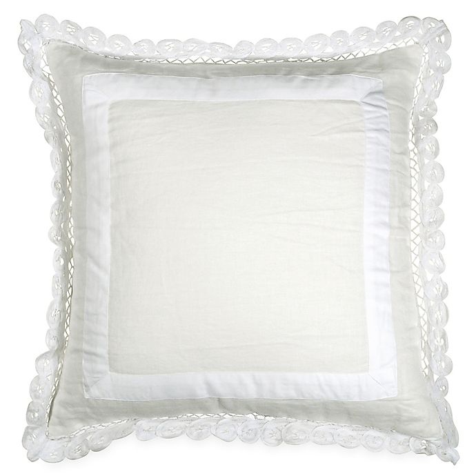 slide 1 of 1, Wamsutta Vintage Gauze Double Ruffle Square Throw Pillow - Winter White, 1 ct