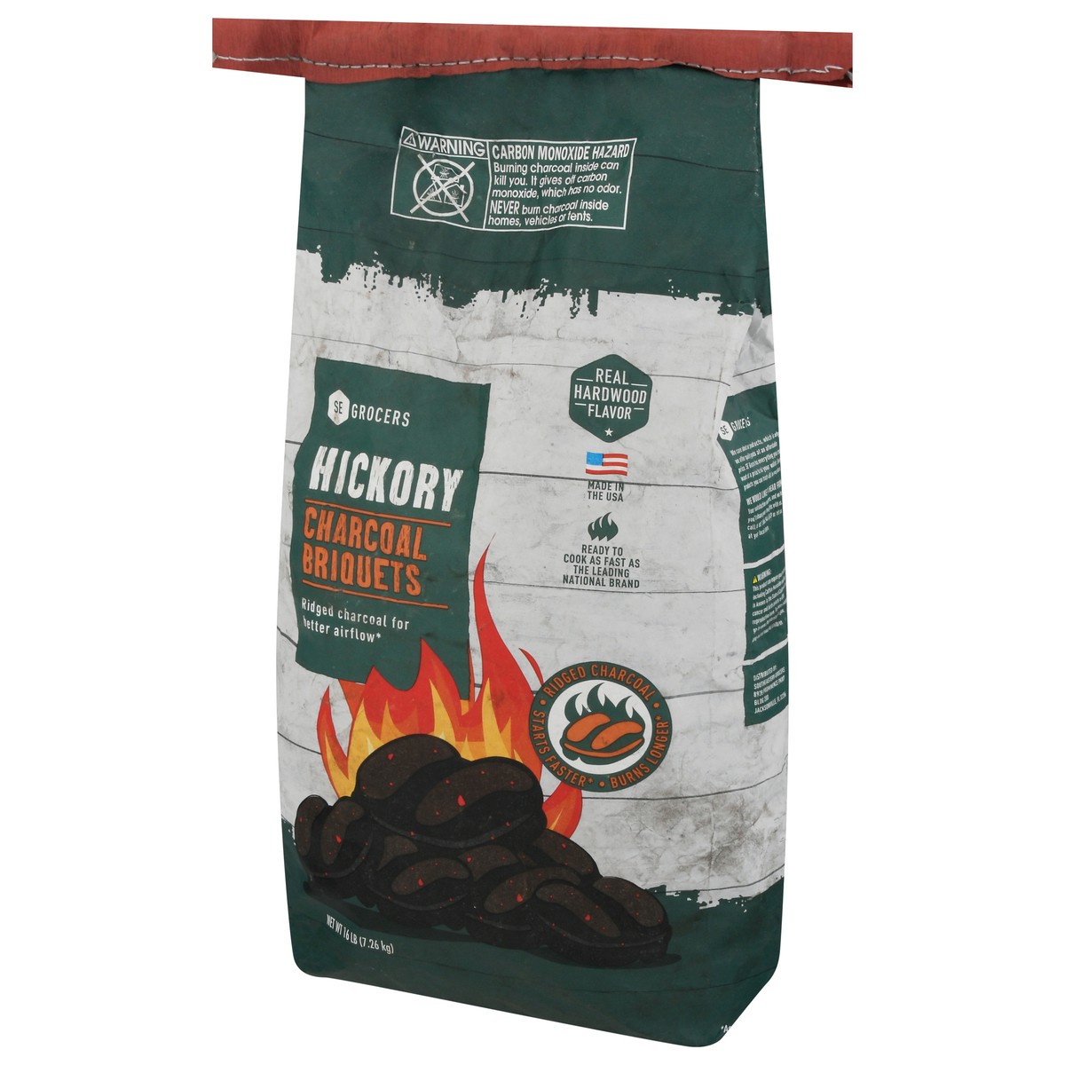 slide 5 of 9, Se Grocers Hickory Charcoal Briquets, 16 lb