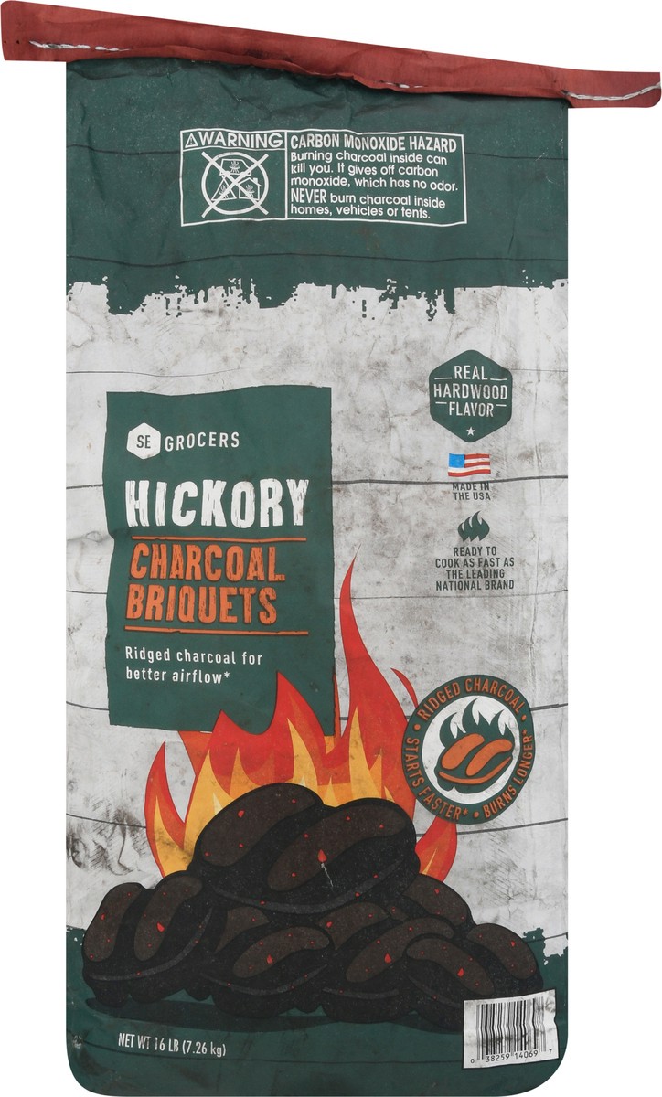 slide 7 of 9, Se Grocers Hickory Charcoal Briquets, 16 lb