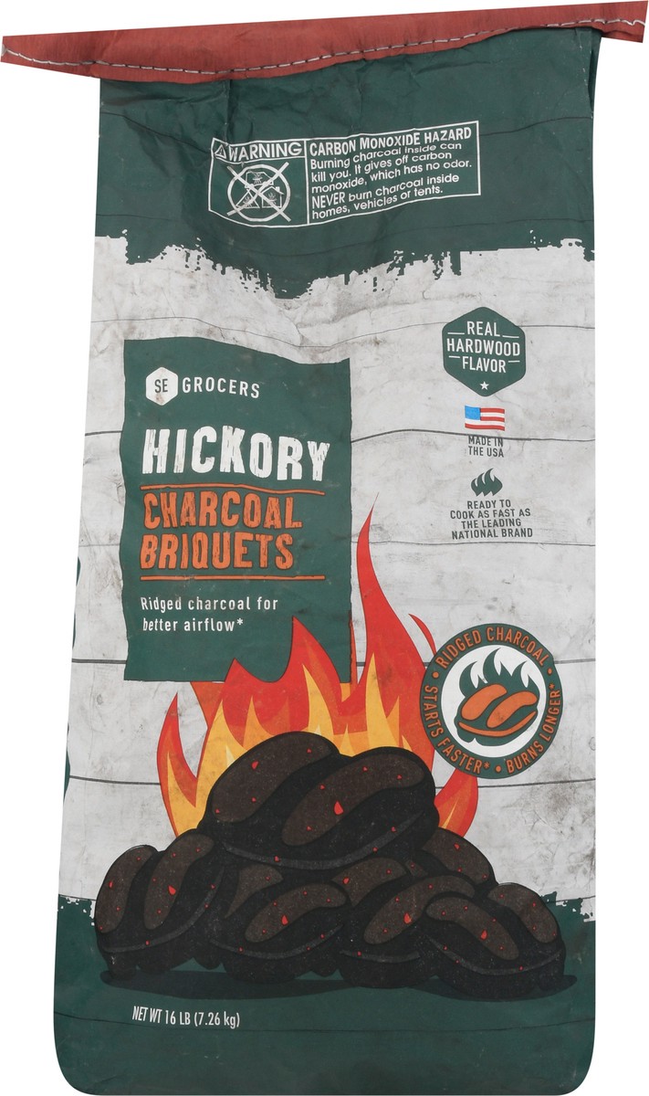 slide 2 of 9, Se Grocers Hickory Charcoal Briquets, 16 lb