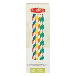Our Family Disposable Jumbo Straws, Compostable-Our Family
