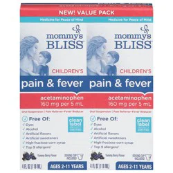 Mommy's Bliss Pain & Fever Acetaminophen Value Pack 1 ea