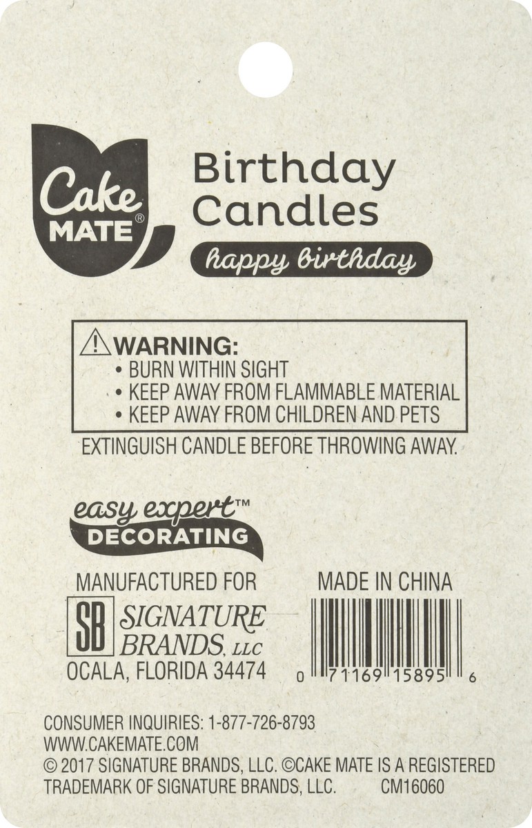 slide 6 of 11, Cake Mate Happy Birthday Candles, 13 ct