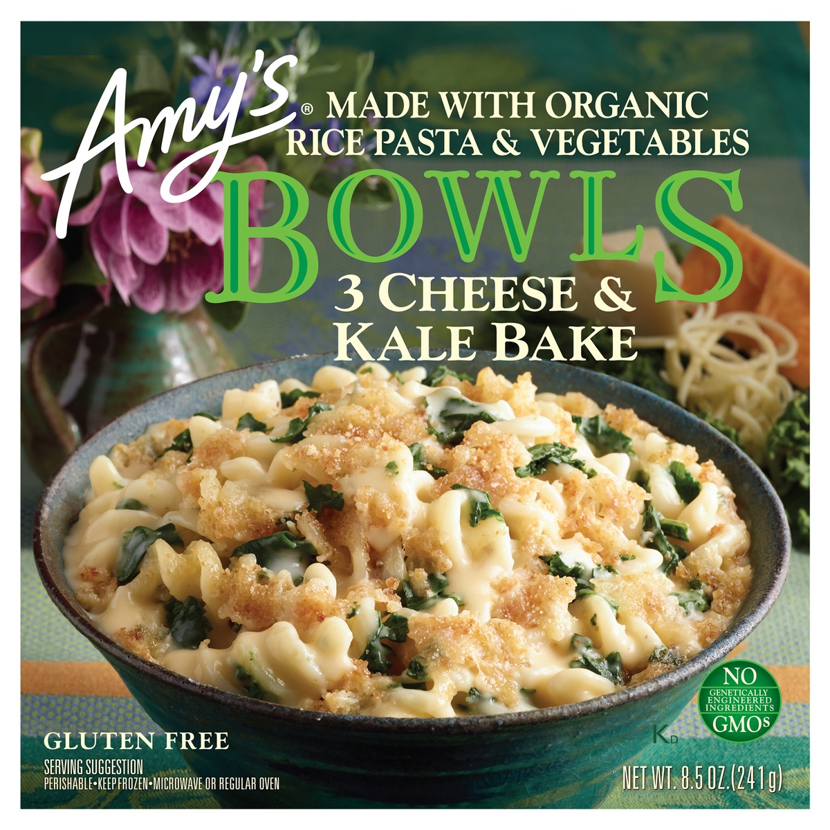 slide 1 of 9, Amy's Gluten Free Frozen Three Cheese Kale Bowl - 8.5oz, 8.5 oz