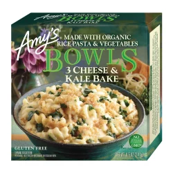 Amy’s Frozen Bowls, 3 Cheese & Kale Bake Bowl