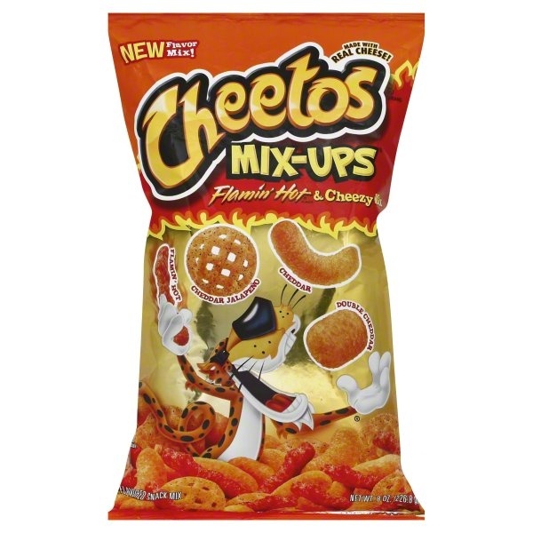 slide 1 of 3, Cheetos Mix-Ups Flamin' Hot & Cheezy Mix Flavored Snack Mix, 8 oz