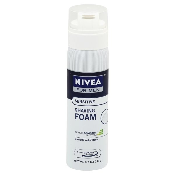 slide 1 of 1, Nivea Men Sensitive Shaving Foam, 7 oz