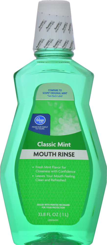 slide 1 of 1, Kroger Original Mint Mouthwash, 33.8 fl oz