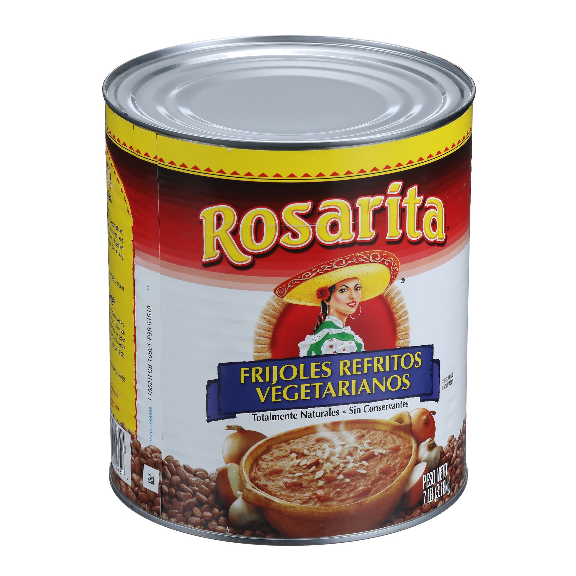 slide 5 of 5, Rosarita Vegetarian Refried Beans, 112oz., 7 lb