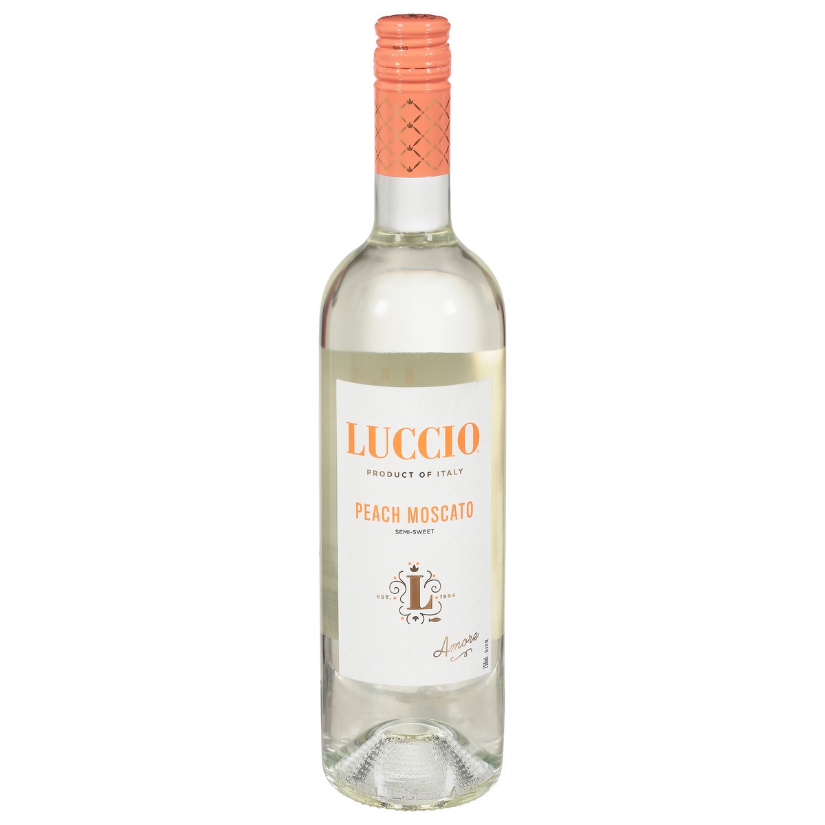 slide 1 of 9, Luccio Peach Moscato, 750 ml